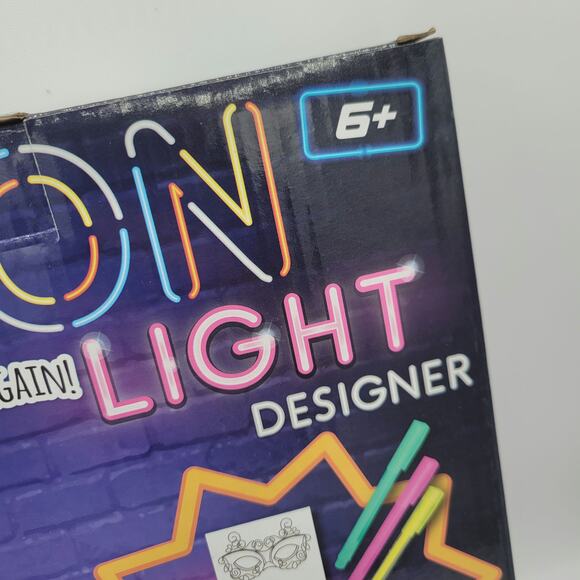Grafix Neon Light Designer Drawing Art Kit 80s Game - Picture 5 of 5